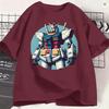 Gundam Tshirt Beach Rx78 Cotton T Shirts For Couple Harajuku Loose Tee Shirt Short Sleeve Streetwear Clothing