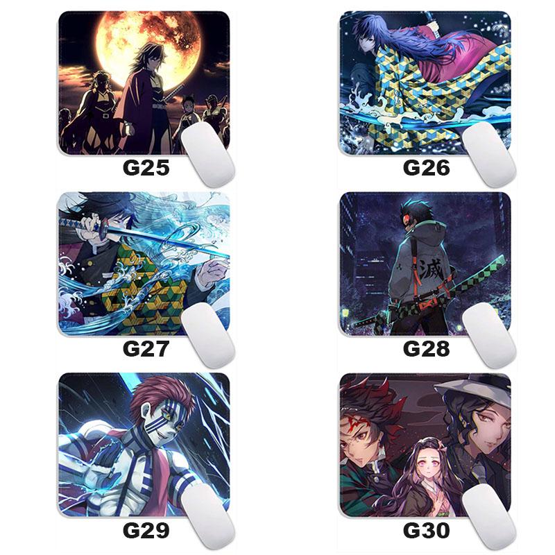 Anime Standard Mouse Pad Demon Slayer Gamer Mouse Mat Small Gaming Mousepad Travel Mouse Mats Non-Slip Office Mousemats