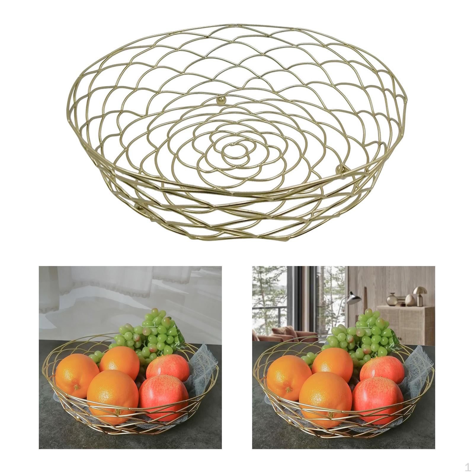 

Round Fruit Basket Bowl Organizer Storage Tray Serving Holder Centerpiece Detachable for Birthday 29.5cmx8cm 1 Tier