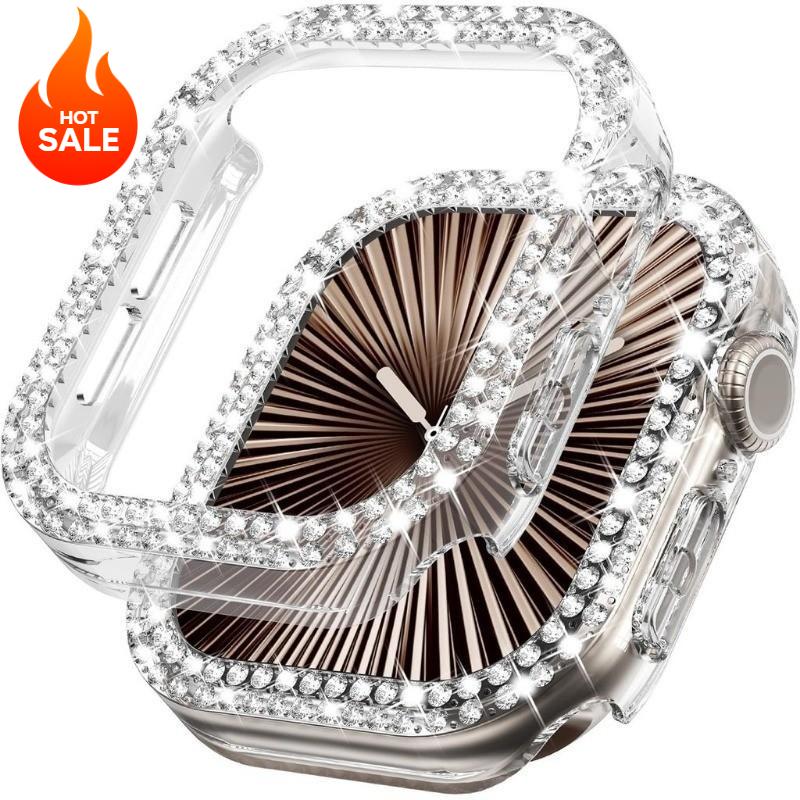 

Diamond Case+Metal Strap For iWatch Band Ultra 3 Stainless Steel Bracelet For Apple Watch 9 8 7 45mm 44mm 40mm 41mm Series 6 5 4 38mm Series 3 2 1