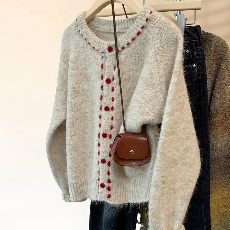 

Мягкий восковой свитер-жакет с круглым вырезом женский осенне-зимний новый дизайн чувство верхней одежды ленивый вязаный кардиган топ One Size