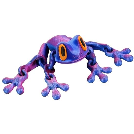 3D-gedruckter Frosch-Kühlschrankmagnet, bewegliche Gelenke, Frosch-Fidget-Spielzeug, artikuliertes Tiermodell, Figur, Kühlschrank-Magnet-Frosch-Dekoration