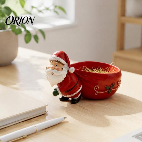 Indoor Holiday Party Supplies Santa Claus Candy Bowl, Resin Christmas Desktop Organizer, Decorative Fruit Dish, Themed Home Accent Creative
