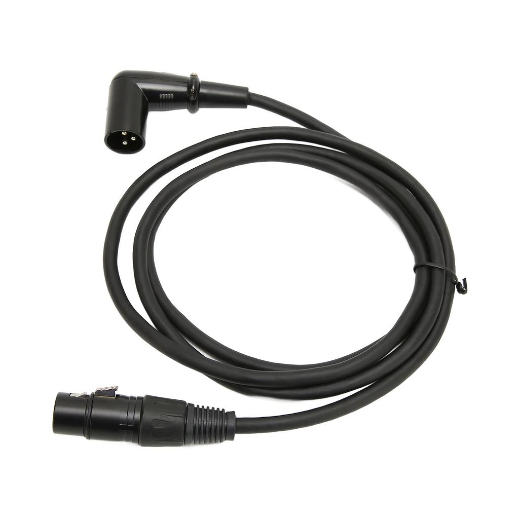 XLR Sound Cable Right Angle Male to Female Silver Plated 3 Pin XLR Microphone Cord for Speaker Amplifier 4.9ft