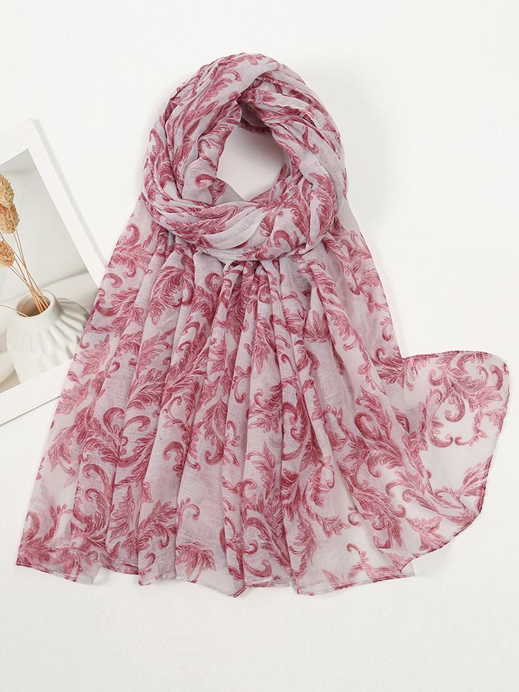Elegant Women Retro Silk Scarf Print Wrap Shawl Lady Bandanas Hijab Boho Beach Long Scarve Pareo Headscarf Fashion Korean New