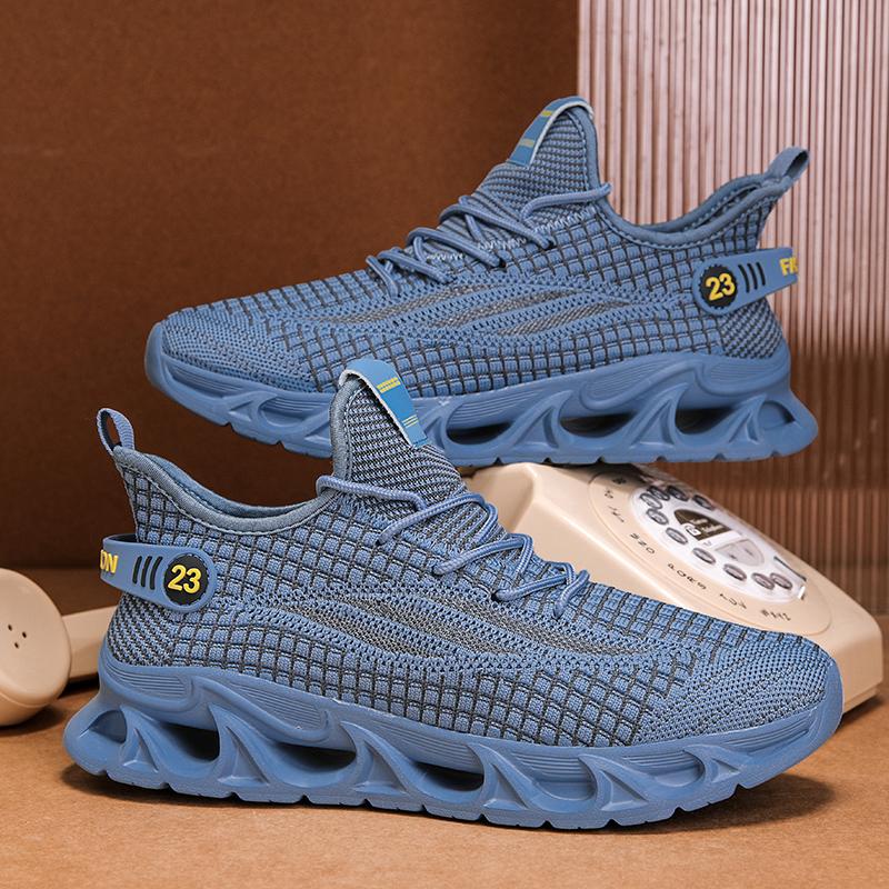 

Модная горячая распродажа мужские кроссовки для бега дышащие спортивные кроссовки уличные нескользящие кроссовки пара повседневные удобные кроссовки для бега 45 синий