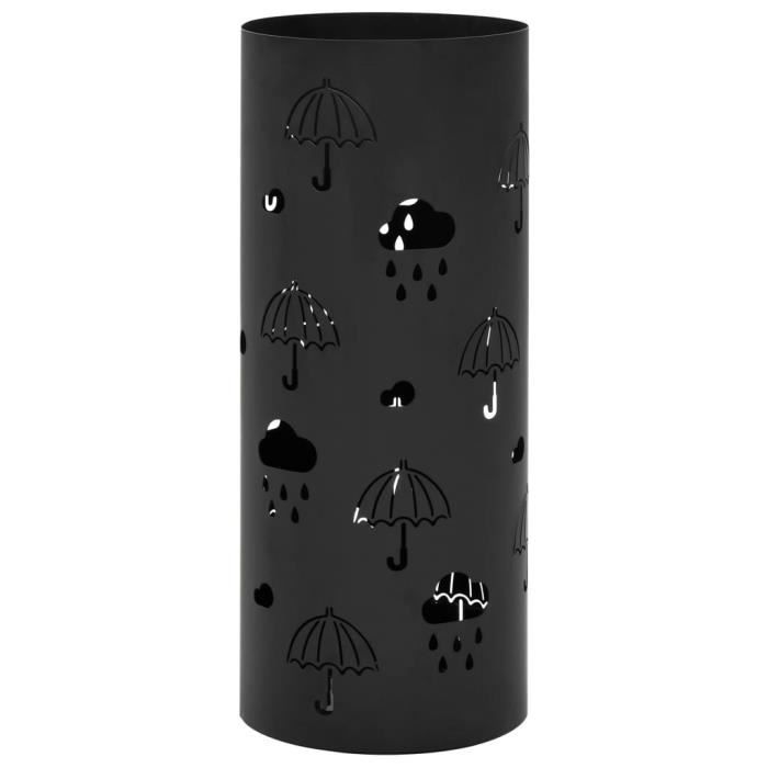 VidaXL Porte-parapluie Design Parapluies Acier Noir