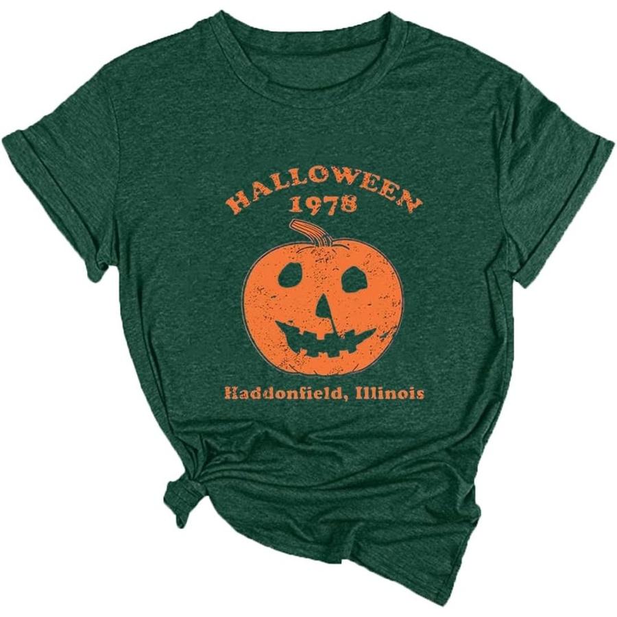 Yimoya Тыква Хэллоуин 1978 Футболка Женская Винтажная Хоррор Фильм Майкл Майерс Графические Футболки XXXXXL чёрный