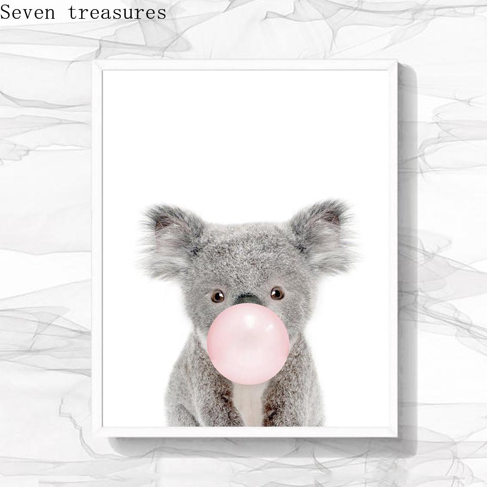 Baby Koala Poster for Nursery, Animal Decor, Picture Prints, Children Room Decoration, Painting Posters, Australian Home Decor