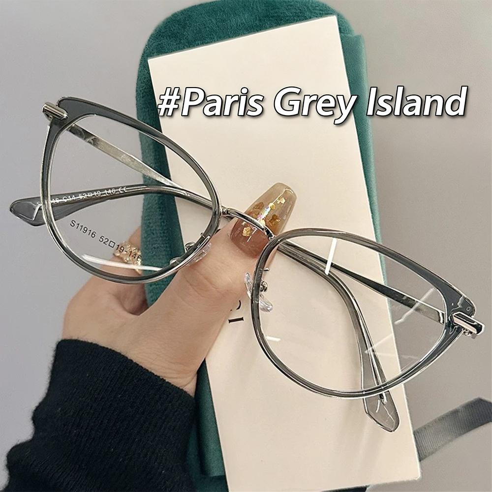 Cat Eye Presbyopia Glasses HD Anti Blue Light Reading Glasses for Women and Men Metal Frame Eyeglasses Unisex