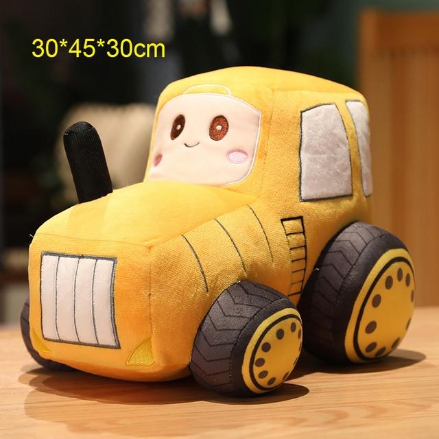Kawaii Traktor Peluche Spielzeug Schöne Simulation Auto Plüsch Puppen Gefüllte Weiche Cartoon Traktor Kissen Jungen Kreative Geburtstag Geschenk