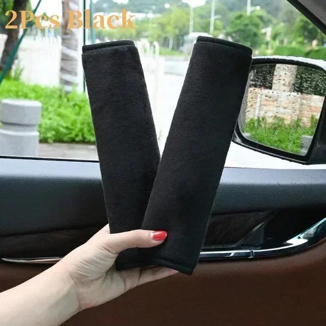 1/2/4pcs Car Seat Belt Shoulder Pad Cover Universal Comfort Protector For Adults & Kids Warm Fleece Padding For Safe Driving