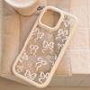 Applicable To Apple 16promax Mobile Phone Case Pearl Bow Iphone15 Temperament 13 Anti-fall 14 Acrylic 12