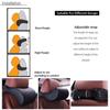 PU Leather Auto Car Neck Pillow Memory Foam Filling Neck Rest Seat Headrest Pillow Support Solution For Kids And Adults