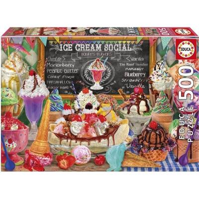 Puzzle - EDUCA - Zmrzlinárna - 500 dílků - 48x34 cm - Od 10 let - Smíšené
