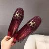 Fashion Spring New Ballet Women's Shoes Soft Bottom Large Square Head Comfortable Flat Bottom Casual Women's Shoes Size 35-42