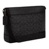 Coach District 30 Brand Logo Adjustable Shoulder Strap Coated Canvas And Calfskin Large Crossbody Bag Men crossbody bag Black CY824-QBMI5