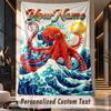 Ocean Mermaid (153) Theme Custom Tapestry Personalized Custom Name Text Wall Hanging Tapestry Home Decor Background Cloth