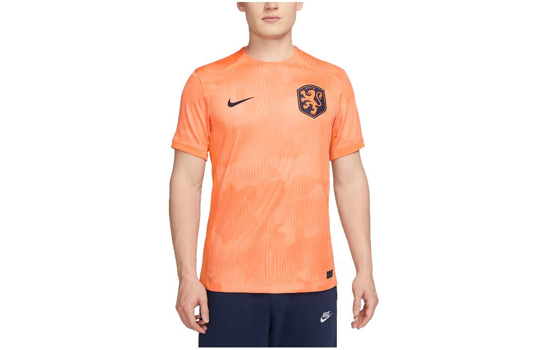 Nike T Shirts Men s Orange Crew Neck Moderate Straight Fit DR3966-806 L