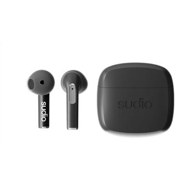 SUDIO N2 Tipo Wireless con Microfono Compatibile iOS Android IPX4 Rumore Passivo (Nero) Auricolari, In-ear (Bluetooth 5.3 / / & / Impermeabile)