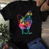 Tie Dye Chicken Women T Shirts Cotton Tops