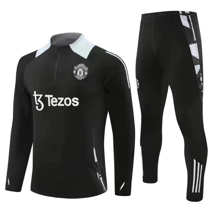 Höst Och Vinter Het Manchester United Träningsställ Arsenal Långärmad Halvdragkedja Fotbollströja Barns Vuxen Kostym
