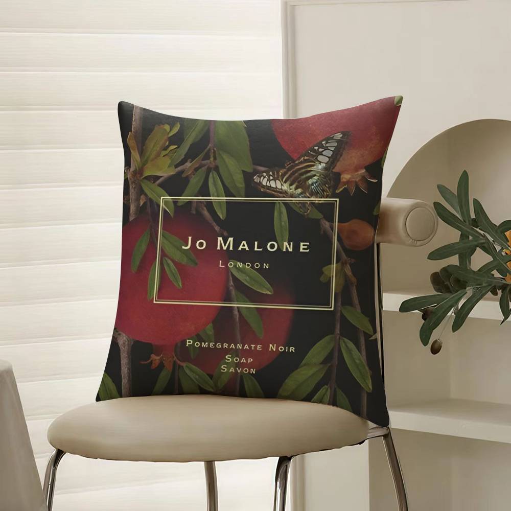 High-end Fragrance Design Print Jo Malone-A Pillow Case Comfort Sofa Bed Silky Elegant Invisible Zipper Decorative Cushion Cover