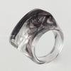 Acrylic Resin Colorful Mixed Block Ring, Unique Unisex Stylish Macrame Band for Men and Women