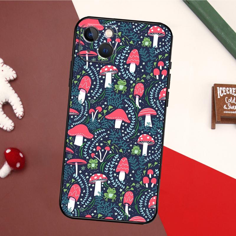 Weird Mushroom Psychedelic Phone Case For iPhone 16 15 14 11 12 Mini 13 Pro Max X XR XS Max Plus Soft Cover Shell