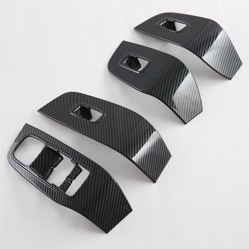 For MG HS 2020-2024 ABS Carbon Fiber Car Windows Lift Switch Panel Cover Trim Interior Accessories