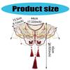 49MD Embroidered Butterfly Floral False Collar Traditional Chinese Styles Beaded Tassels Pendant Shawl Capes Scarf for Women