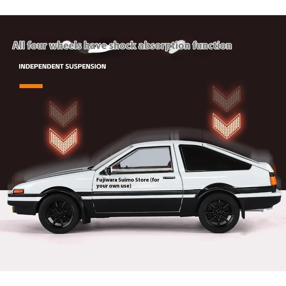 Initial D 1/18 TOYOTA AE86 Trueno Sportwagen Legierung Metall Druckguss Modellauto Heimdekoration Desktop-Display Ornamente Sammeln