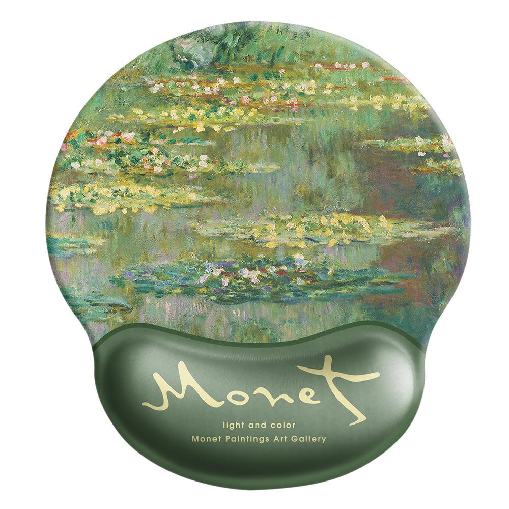 

Коврик для мыши Monet Water Lily с поддержкой запястья - Мягкая поддержка для клавиатуры и мыши, для мальчиков и девочек