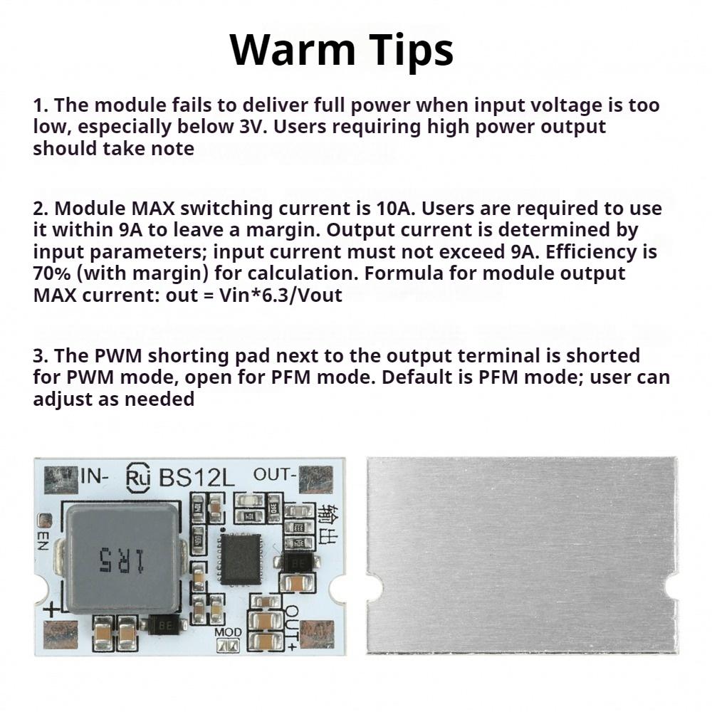 DC-DC Boost Power Supply Module 2.7-11V To 5V/12V 10A With Short-Circuit Protection Mini Boost Power Board With TVS Input/Output