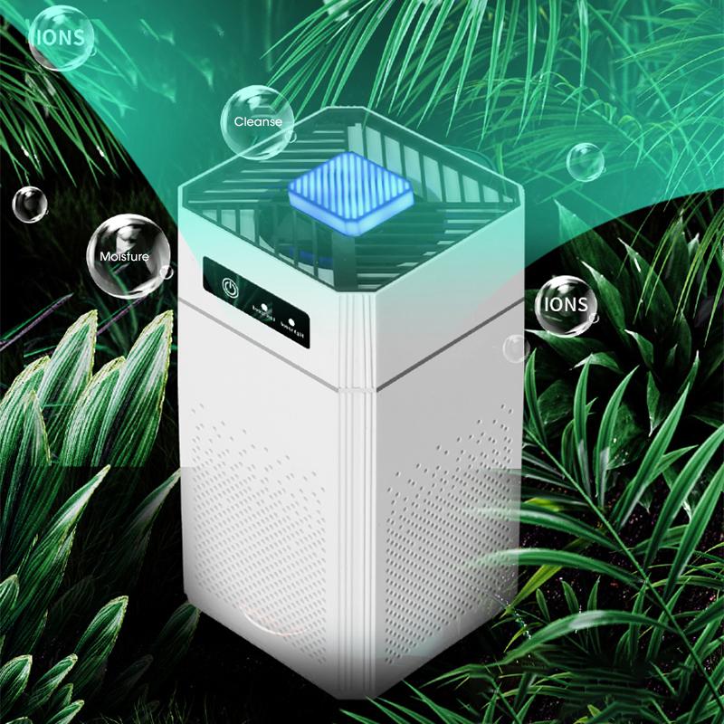 Smart Air Purifier with Negative Ion Generator for Formaldehyde Removal Nano Filtration Smoke Dust Allergens Home Use