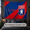 Custom Name Text Tapestry,Lyon FC Decorative Wall Hanging, Background Tapestry For Home Bedroom