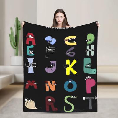 Alphabet Lore English Letter ABC Blanket Airplane Travel Bedding Throws For Bedroom Super Soft Custom DIY Quality Bedspread