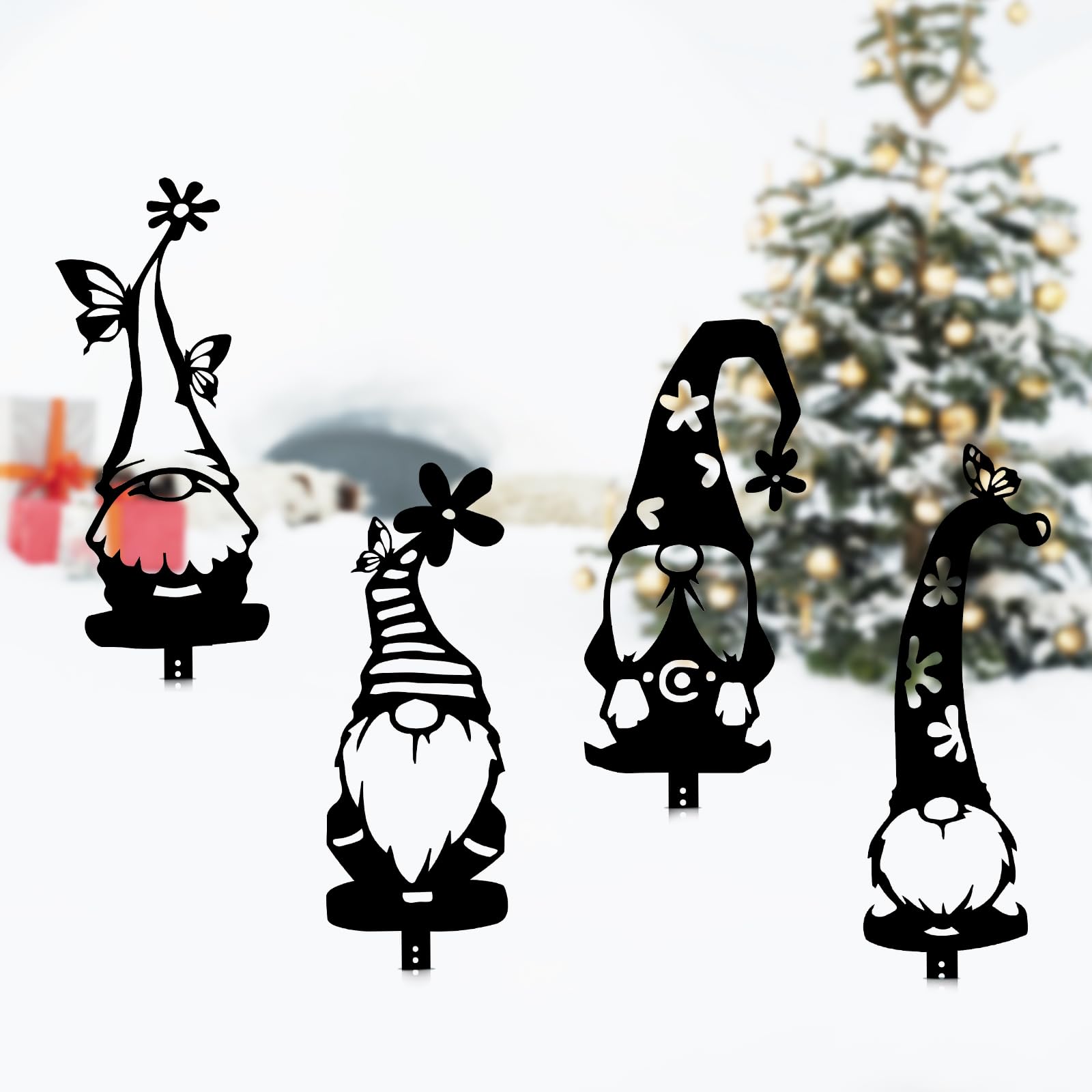 

Veenkeny Gardening Miscellaneous Ornaments Dwarf Object Garden Ornament Garden Height 30cm Set of 4