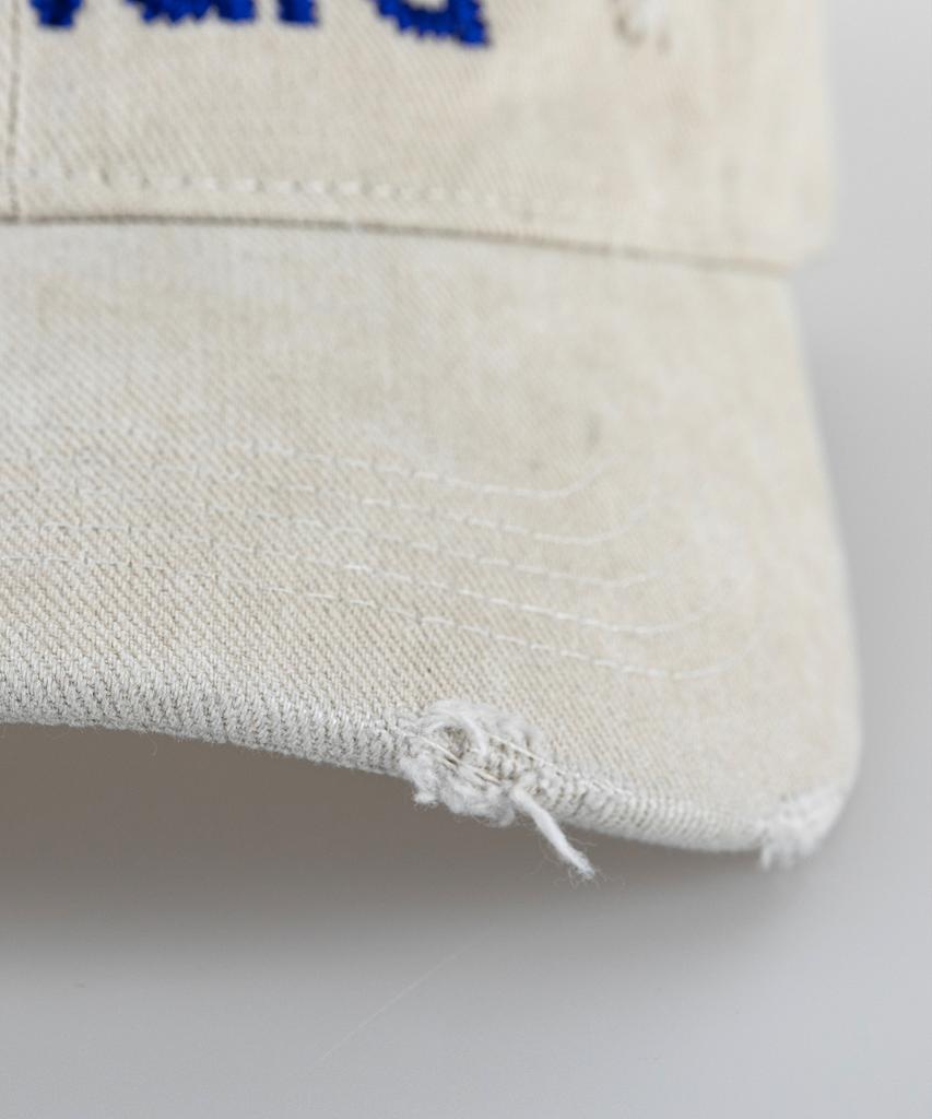 Wig Move Forward Damaged Ball Cap - Light Beige