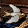 Decorative Wall Mirror Resin Swallow-Shaped Vintage Handmade Art Wall Mirrors For Bathroom Bedroom Living Room Entryway Hallway