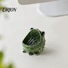 Handcrafted Home Decor Cute Big Mouth Frog Ceramic Candy Dish & Key Bowl for Entryway Table, Frogs Artistic Animal Sculpture Bowl, Decorative Figurine