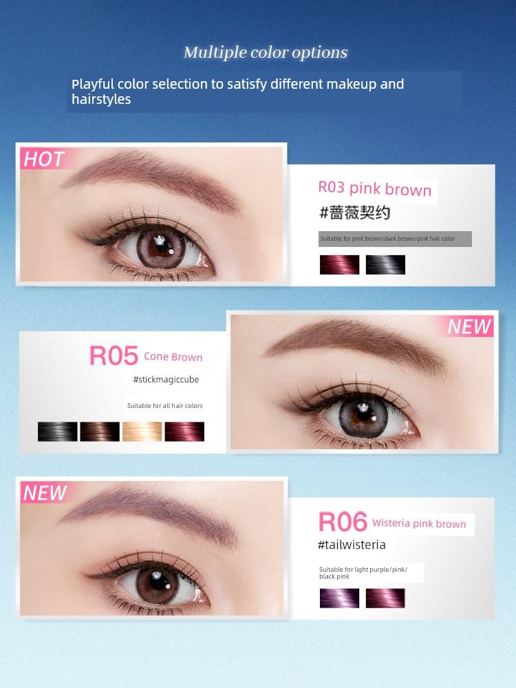 Rock Sweetheart Eyebrow Dye Cream in Light Brown, Natural Waterproof, Long-Lasting, Non-Fading, Non-Smudging, Styling for Beginners, Wild Eyebrow Look