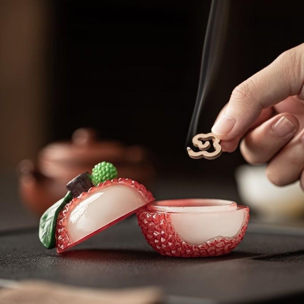 Resin Fruit Aromatherapy Stove Home Ornaments Mini Incense Burner Litchi Incense Burner  Indoor