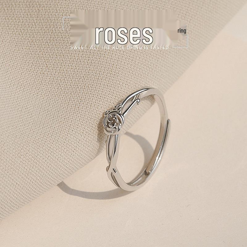 Sweet Rose Flower Ring for Women - Unique, Versatile, Luxurious, and Fashionable Hand Jewelry.