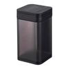Jitsugyo 4820 Magnetic Flour & Spice Bottle Tower Black Approx. W5.8XD6XH10.5cm Tower Condiment Container Sliding Open/Close Amount