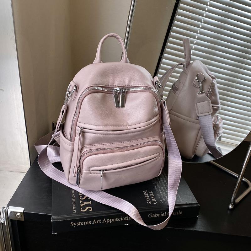 Fashion casual backpack women's new trend versatile student bag high sense class commuter women's bag