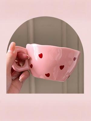 Ins Style Pink Tender Love Ceramic Coffee Cup