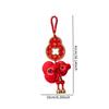 Plush Gourd Pendant Decorative with Tassels Chinese New Year Decoration Spring Festival Decor Hanging Ornament for Entrance Wall