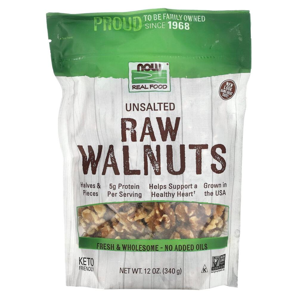 NOW Foods Real Food Raw Unsalted Walnuts 340g (12 oz)