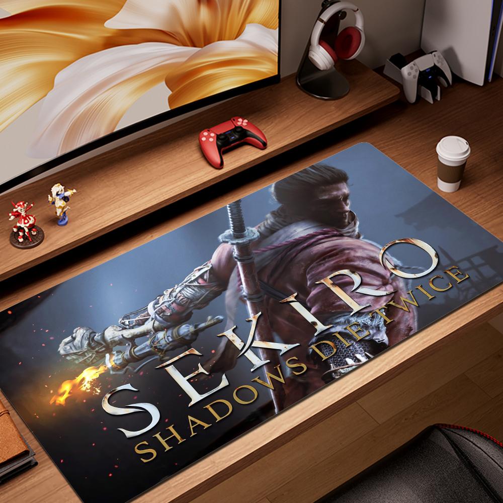 Shadows Die Twice Computermousepad Sekiro Gaming-Mauspad Groß 900x400 Mauspads Gamer XXL Teppich PC-Schreibtischmatte Tastaturteppich
